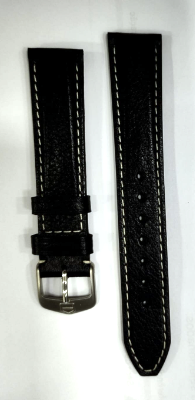 Pulseira de Couro Preta com fivela em Aço TAG Heuer - BC0709