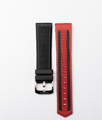 Pulseira de Borracha Vermelha com Fivela em Aço TAG Heuer - BT0718