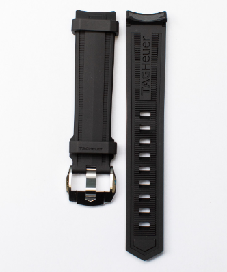Pulseira de Borracha Preta com Fivela em Aço TAG Heuer - BT0722