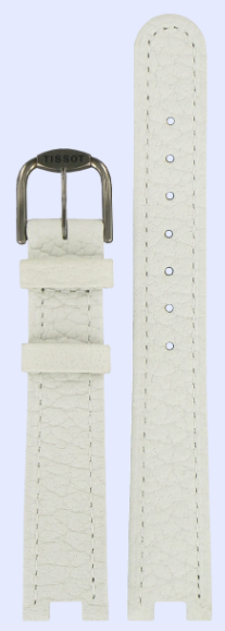 Pulseira de Couro Branca com Fivela em Aço Tissot - T6006581614