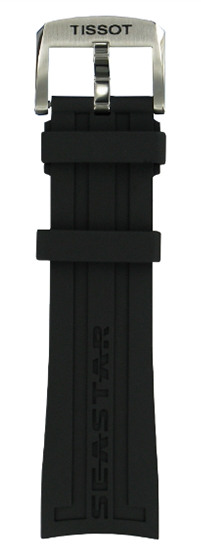 Pulseira de Borracha Preta com Fivela em Aço Tissot - T603035735