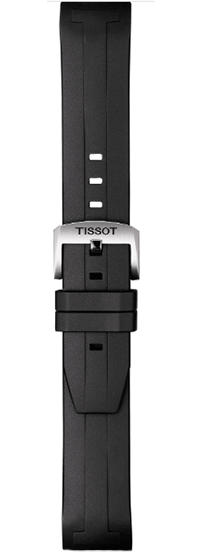 Pulseira de Borracha Preta com Fecho de Aço Tissot - T603042424