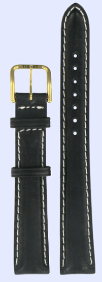 Pulseira de Couro Preta com Fivela em Aço Tissot - T600013436