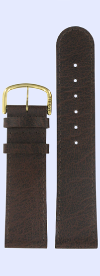 Pulseira de Couro Marrom com Fivela de Aço Dourada Tissot - T600013607