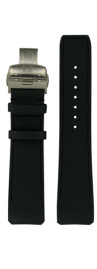 Pulseira de Couro Preta com Fecho em Titânio Tissot - T600035305