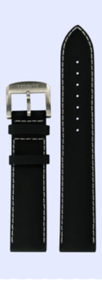 Pulseira de Couro Preta com Fecho em Aço Tissot - T600035370